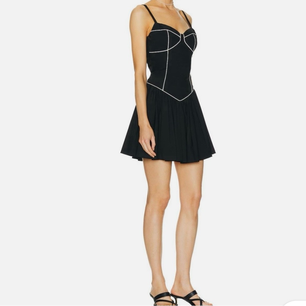 Caroline Constas Orella White Trim Mini Dress - Picture 2 of 9